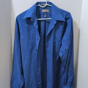 Van Heusen Medium Blue Dress Shirt Neck 15.5 Arm 34/35